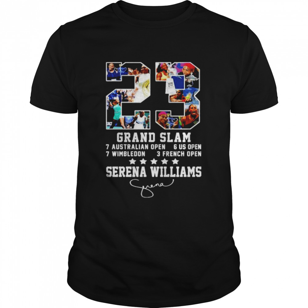 Serena Williams 23 grand slam signature shirt