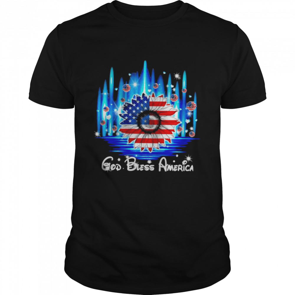 Sunflower Disney God Bless America 4th of July 2022 shirt