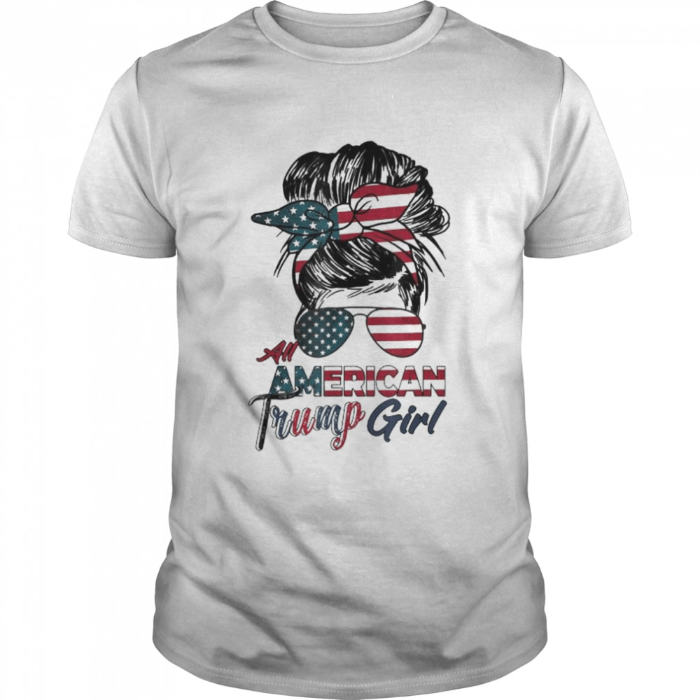 All American Trump girl American flag july 4th patriot republican shirt