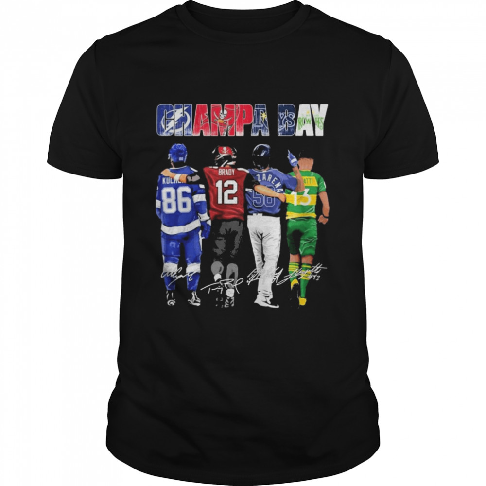 Champa Bay Sports Teams Signatures Shirt