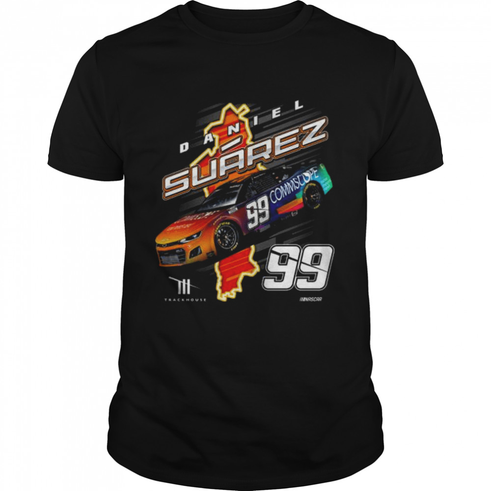 Daniel suarez checkered flag commscope horsepower shirt