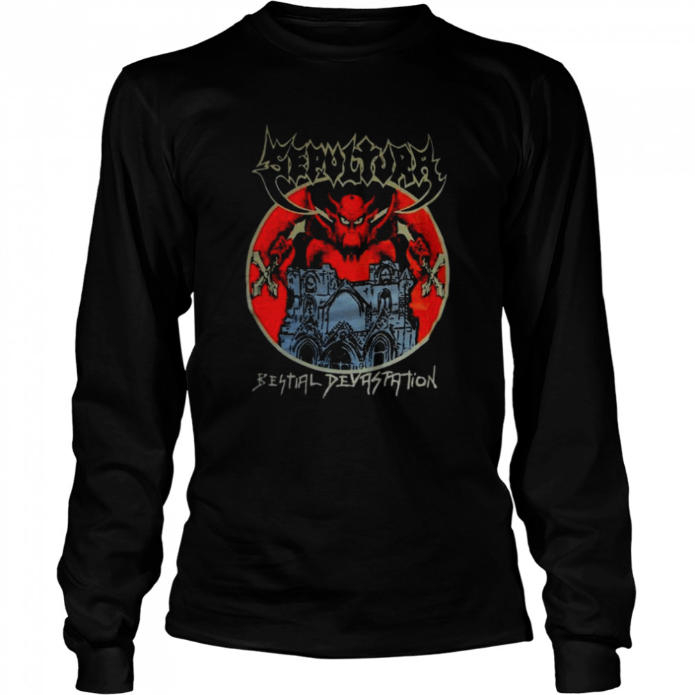 Design Sepultura Kreator Retro Rock Band shirt Long Sleeved T-shirt