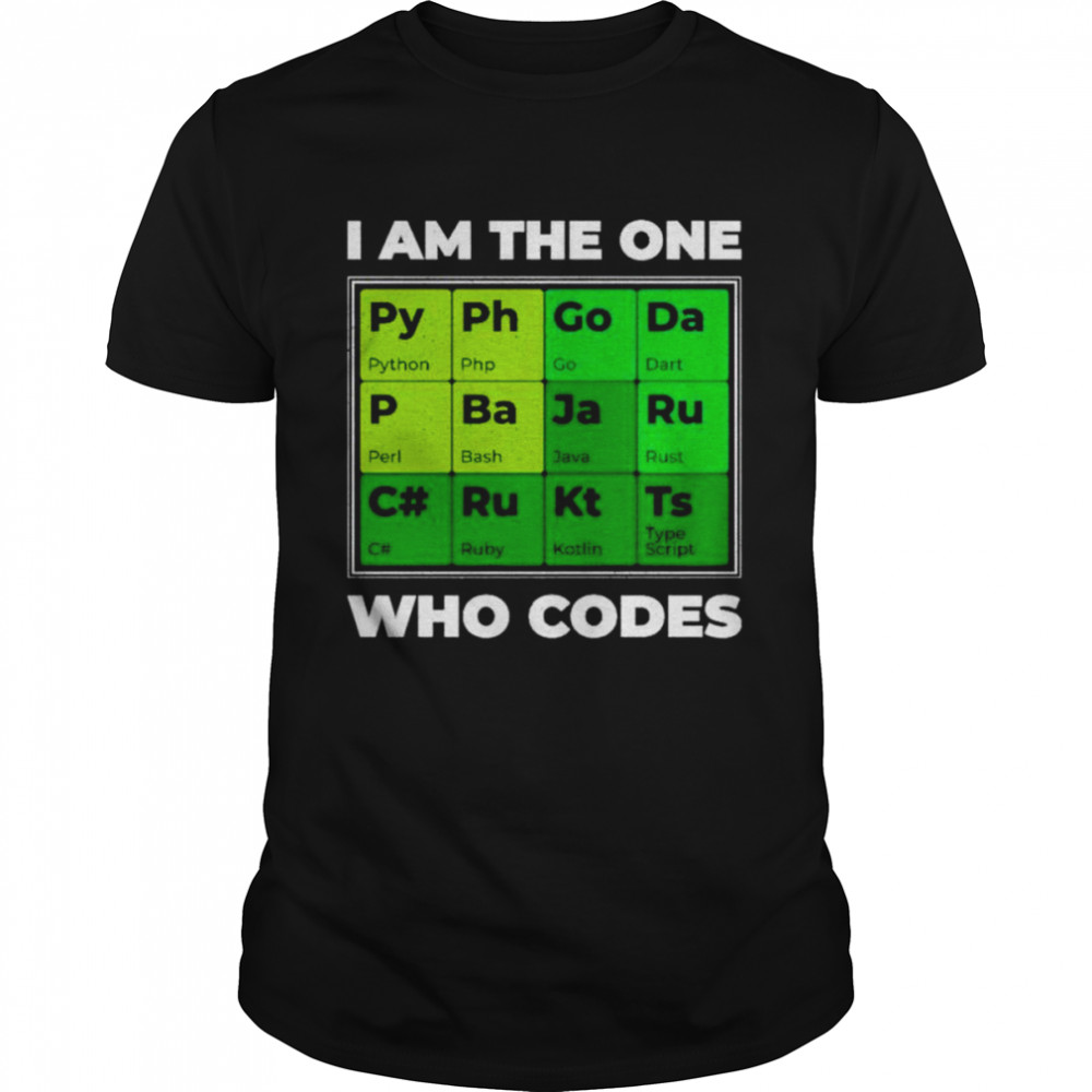 I am the one who codes shirt