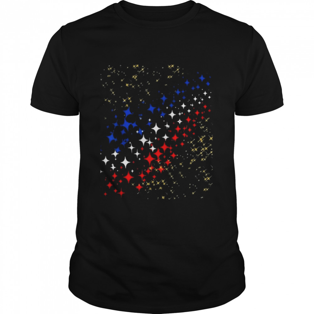 Patriotic stars with gold dust celebrate shirt