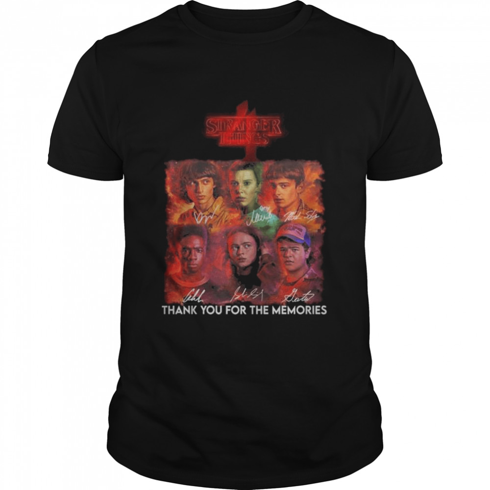 Stranger Things 2022 thank you for the memories signatures shirt