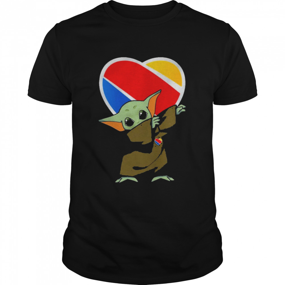 Baby Yoda Dabbing Southwest Airlines Shirt