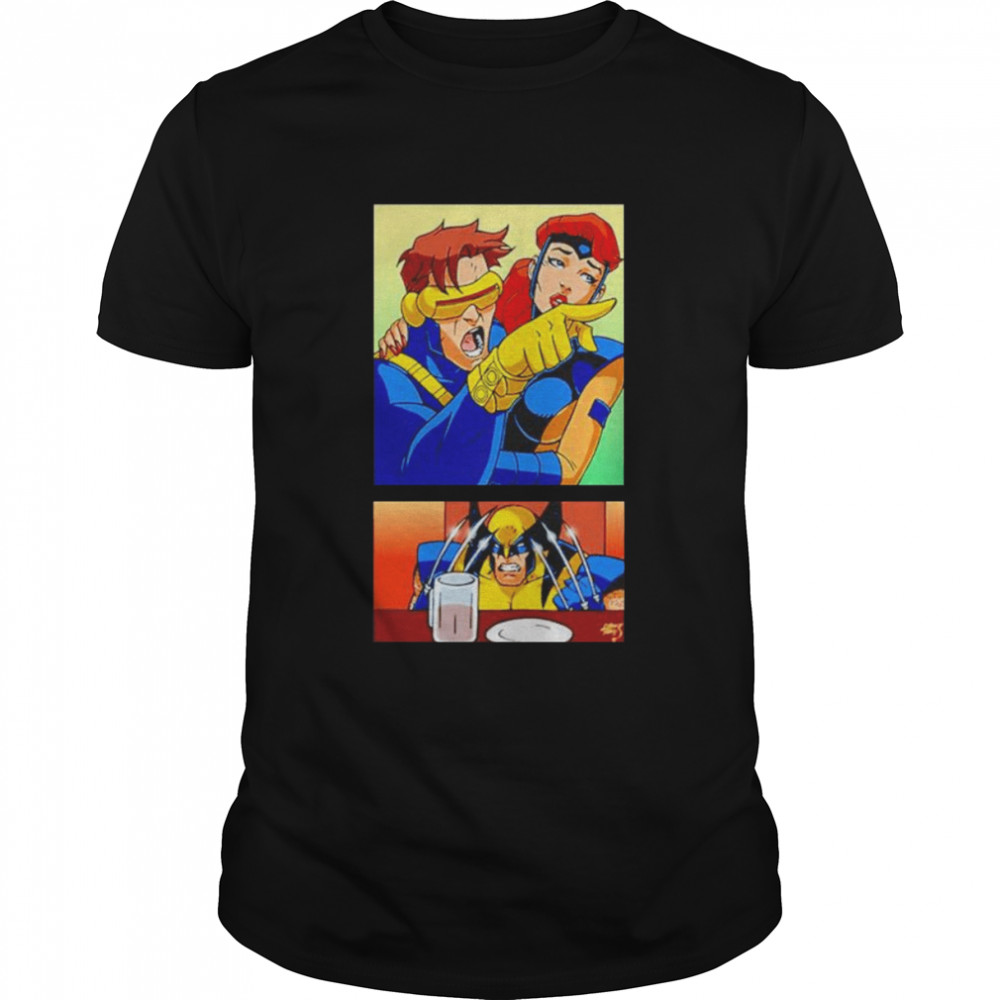 Mutant Yelling Cyclops Wolverine shirt