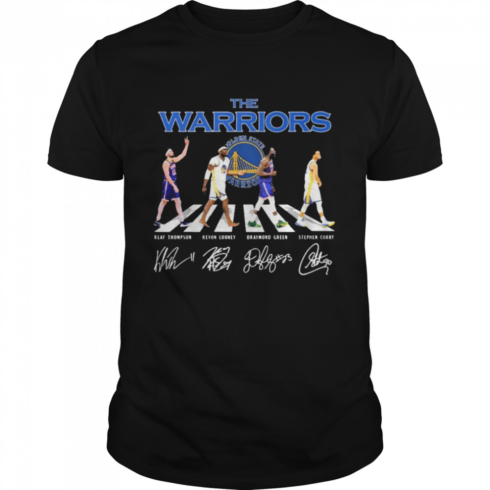 NBA Finals Klay Thompson Kevon Looney Draymond Green And Stephen Curry Abbey Road Signatures Shirt