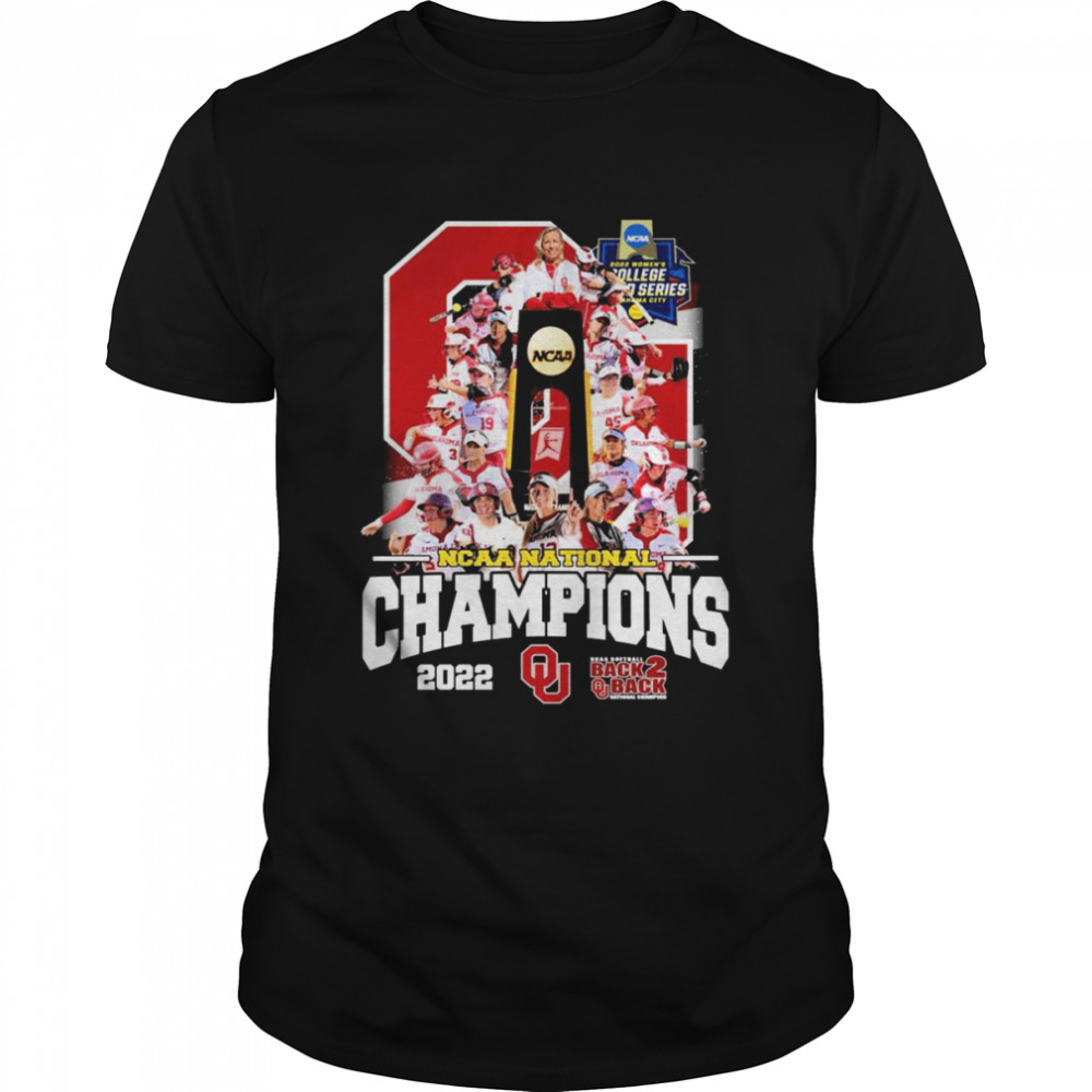 NCAA National Champions 2022 Back To Back Oklahoma Sooners Softball Team Shirt