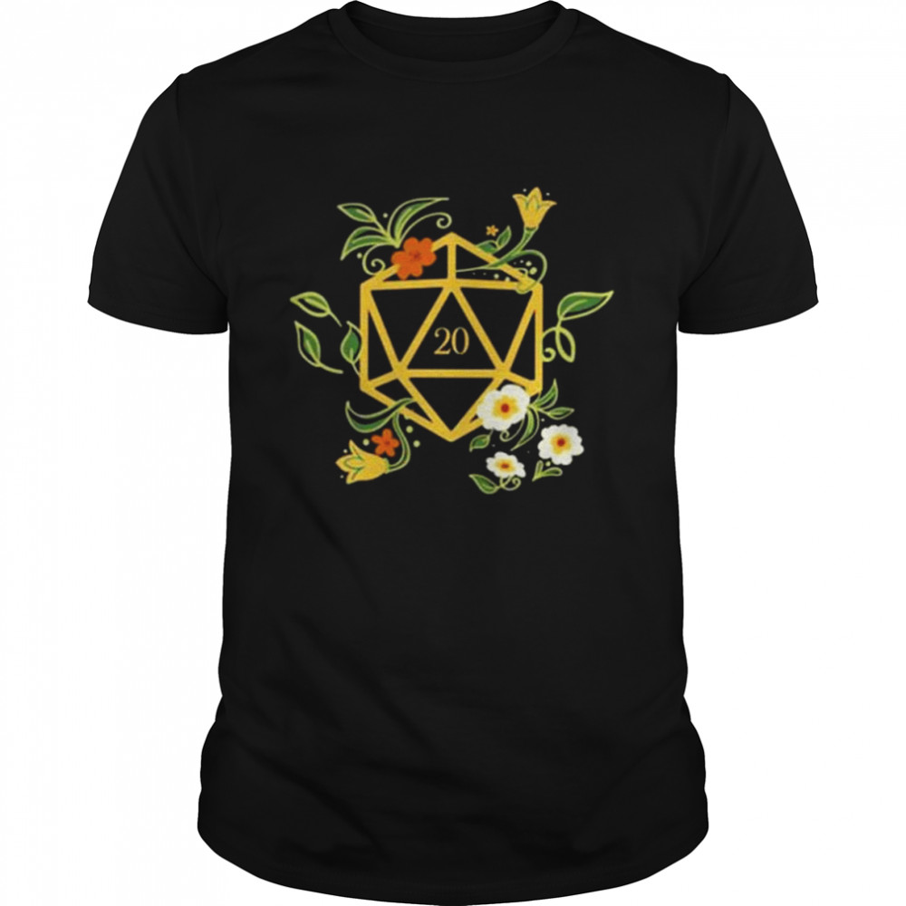 Plant lovers polyhedral d20 dice shirt