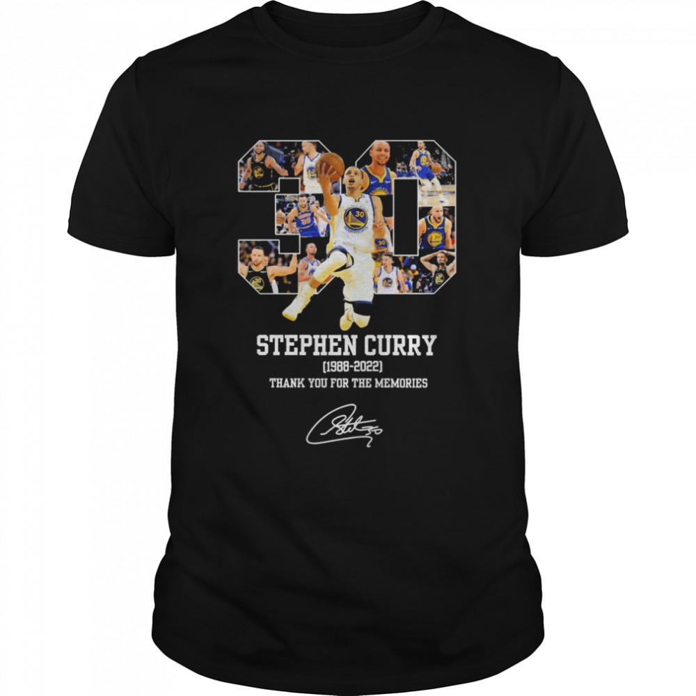 30 Stephen Curry 1988-2022 Signatures Thank You For The Memories Shirt