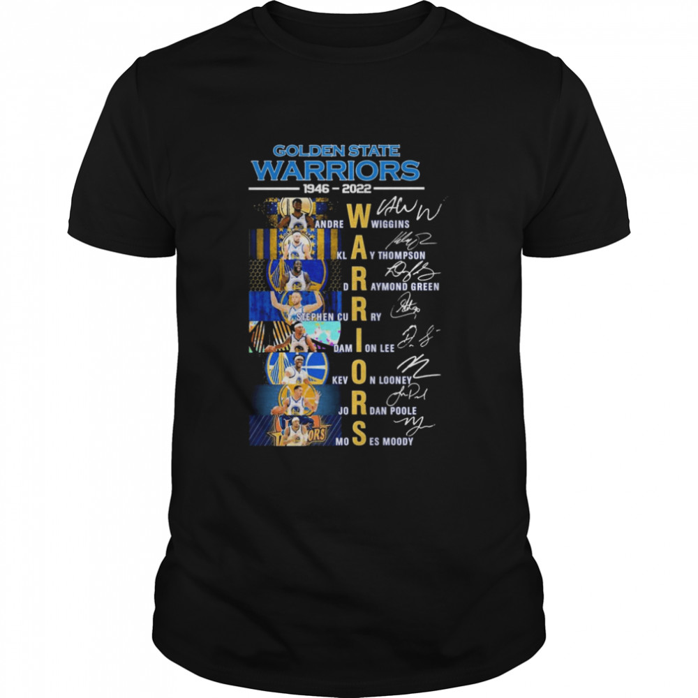 Golden State Warriors 1946-2022 NBA Finals Champions Signatures Shirt