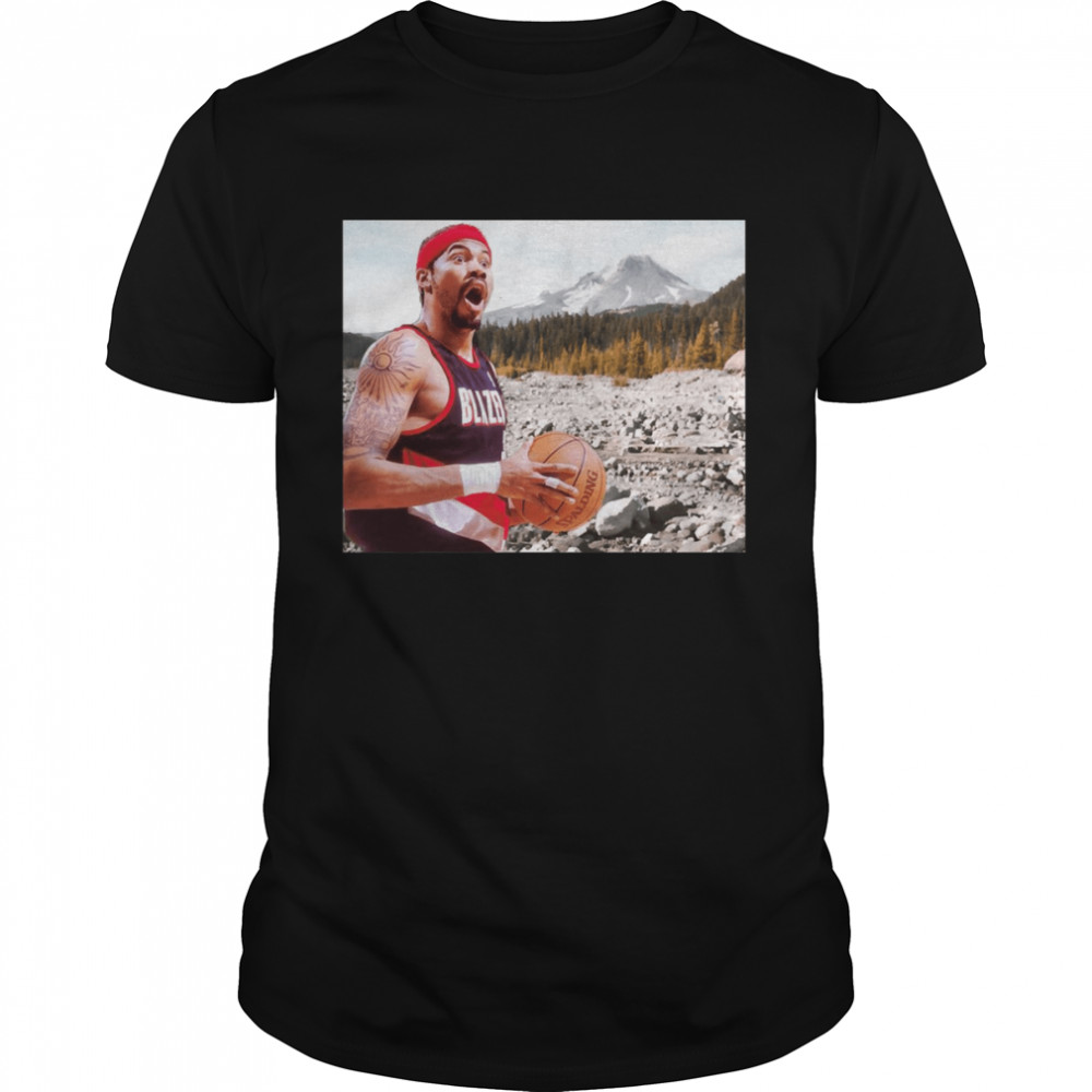 Rasheed Wallace Portland Blazers Mt Hood shirt