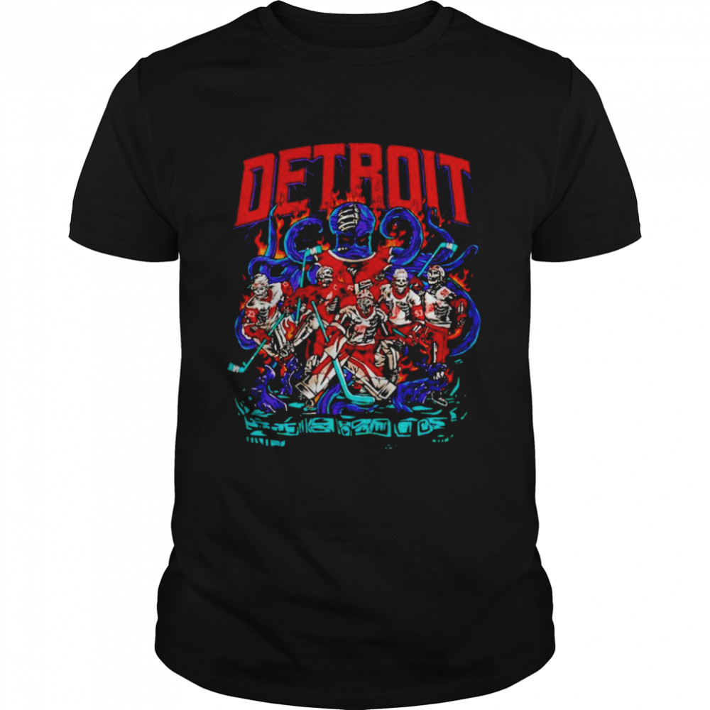 Skeleton Detroit Red Wings shirt