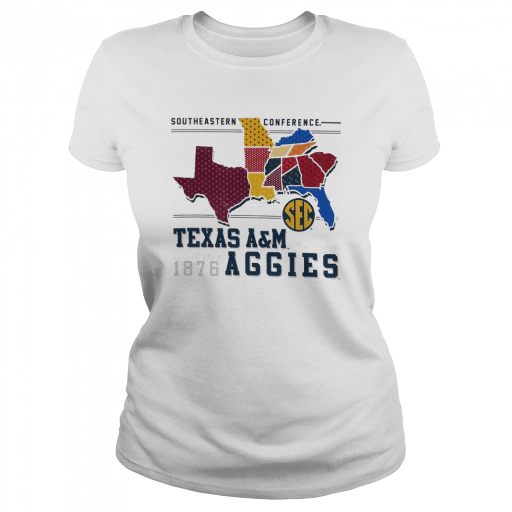 Texas A&M Aggies SEC Map 1876  Classic Women's T-shirt