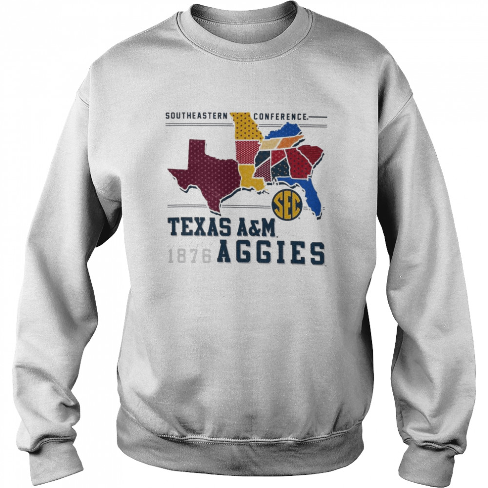 Texas A&M Aggies SEC Map 1876  Unisex Sweatshirt