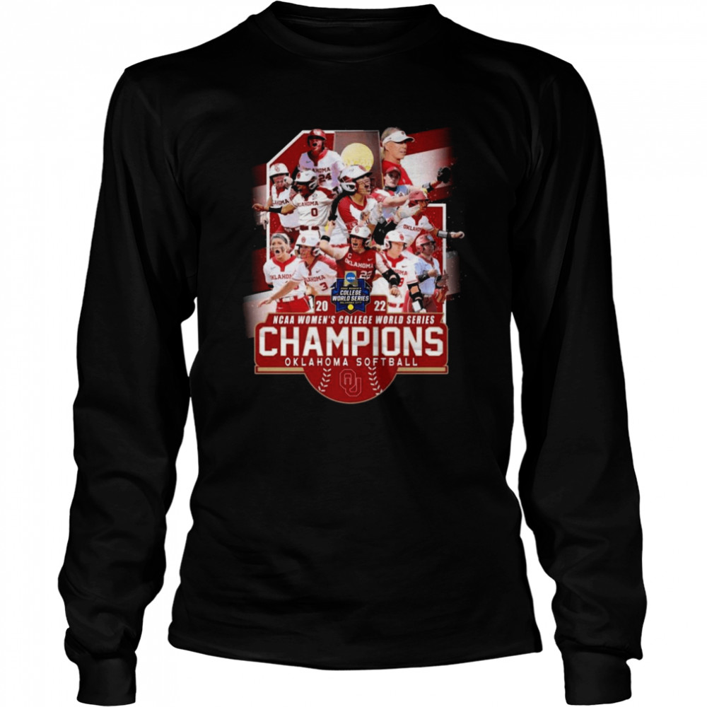 2022 NCAA Women’s College World Series Champions Oklahoma Softball Team  Long Sleeved T-shirt