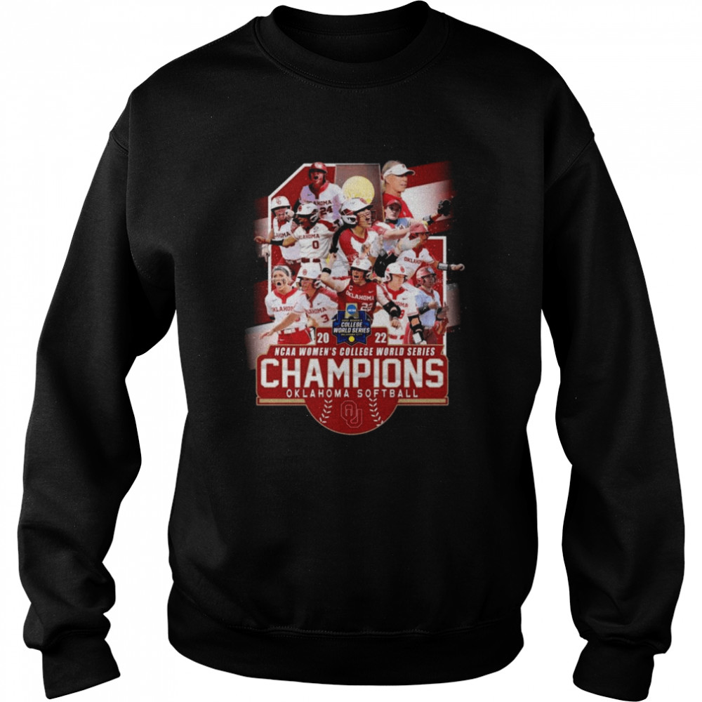 2022 NCAA Women’s College World Series Champions Oklahoma Softball Team  Unisex Sweatshirt