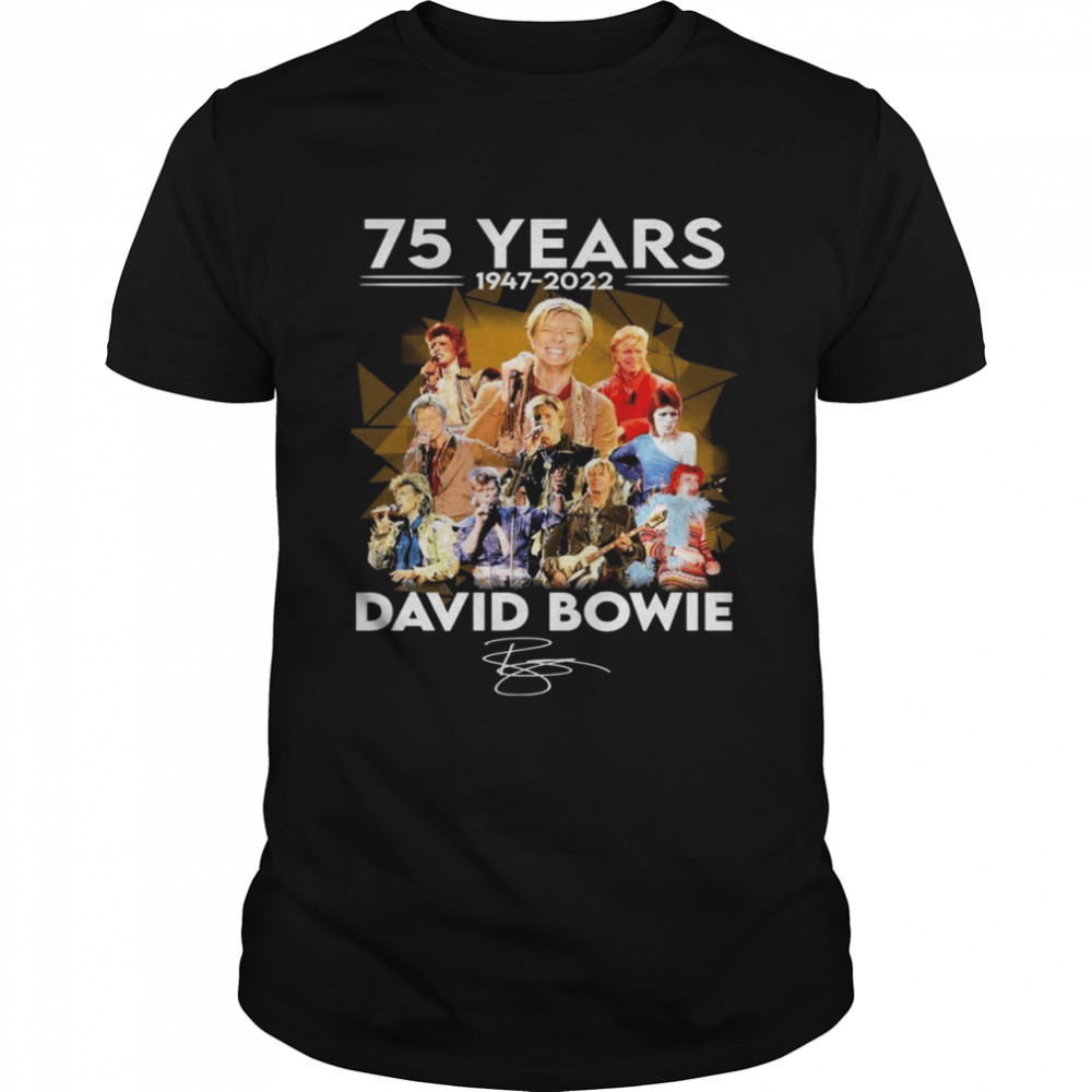 75 Years 1947-2022 David Bowie Signatures Shirt