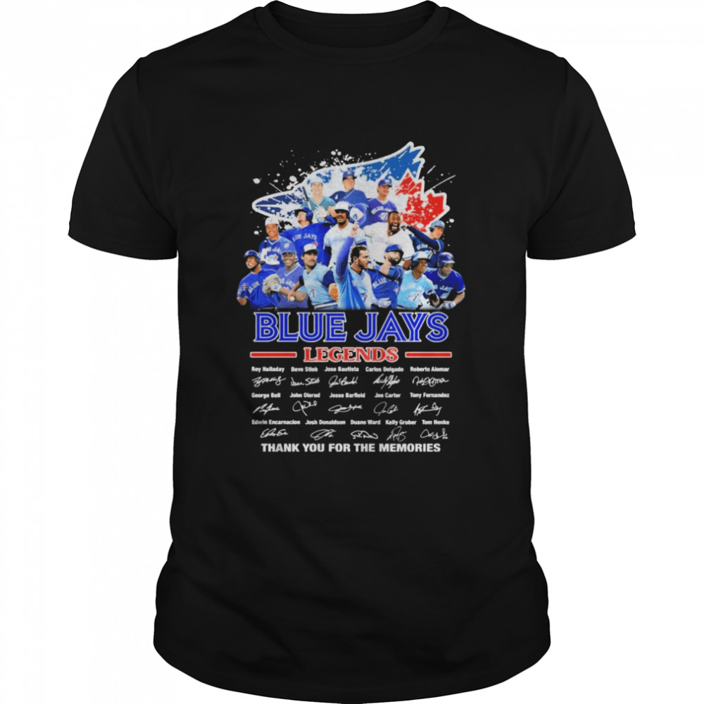 Blue Jays Legends Team Signatures Thank You For The Memories Shirt