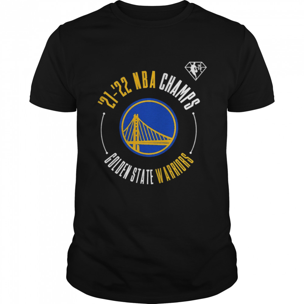Gold Golden State Warriors ’21-’22 NBA Finals Champions T-Shirt