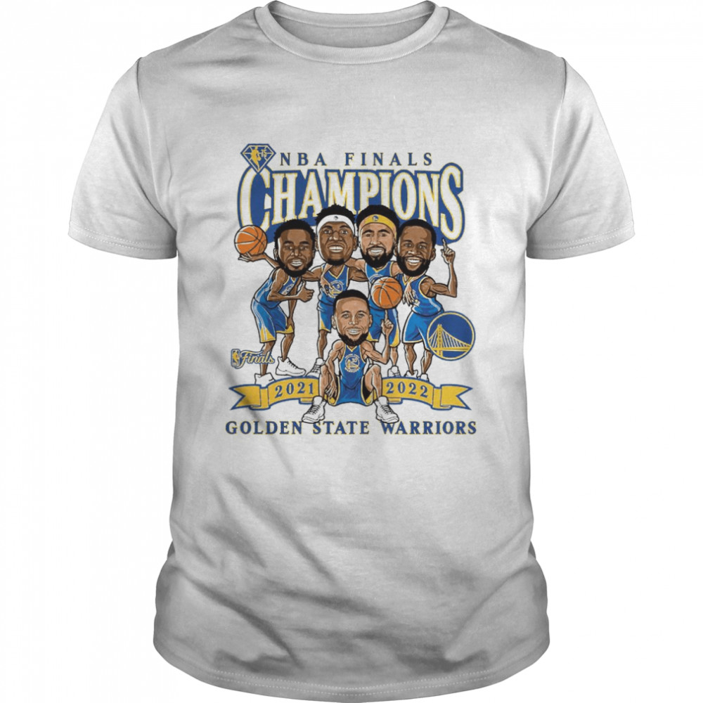 Golden State Warriors 2022 NBA Finals Champions Caricature T-Shirt – White