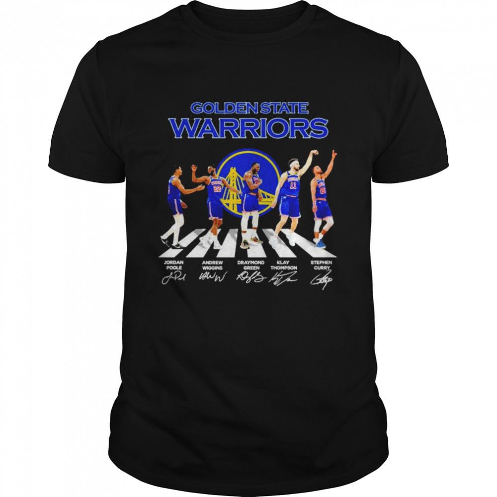 Golden State Warriors basketball abbey road signatures shirt