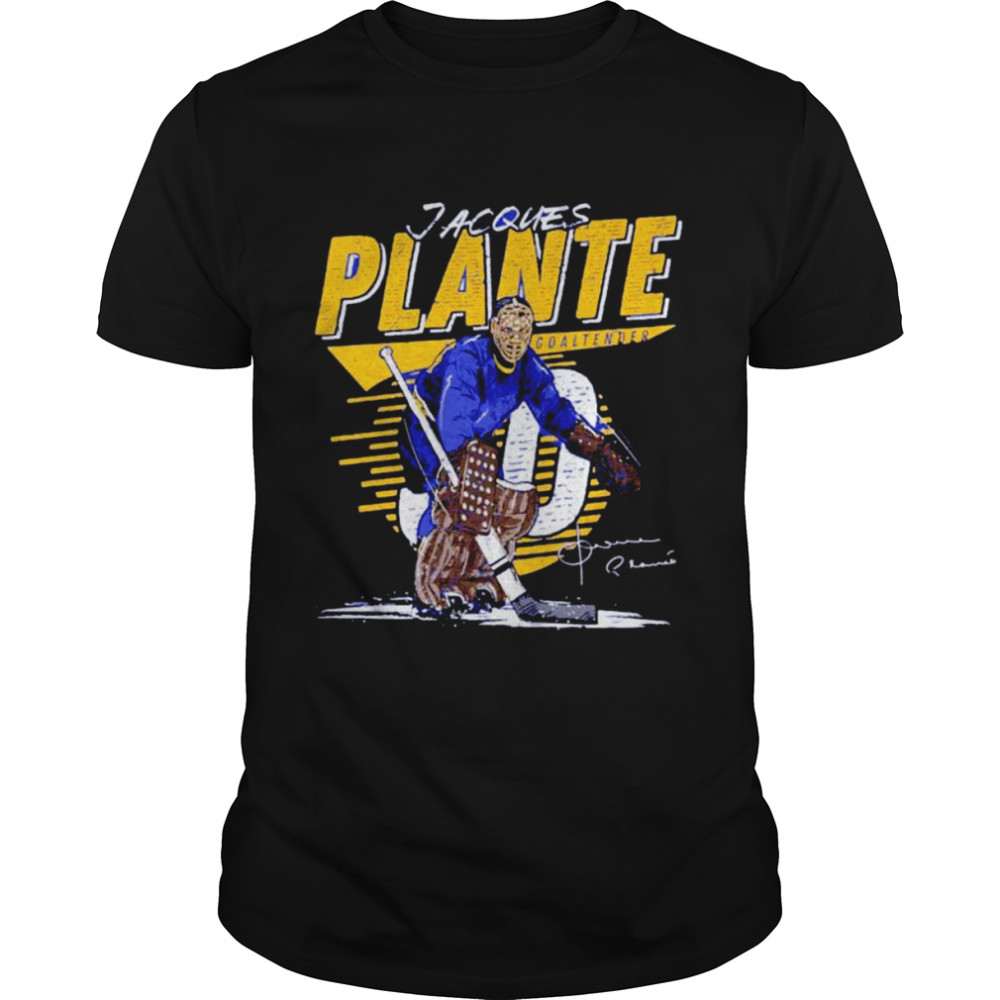 Jacques Plante St Louis Blues Comet singature shirt