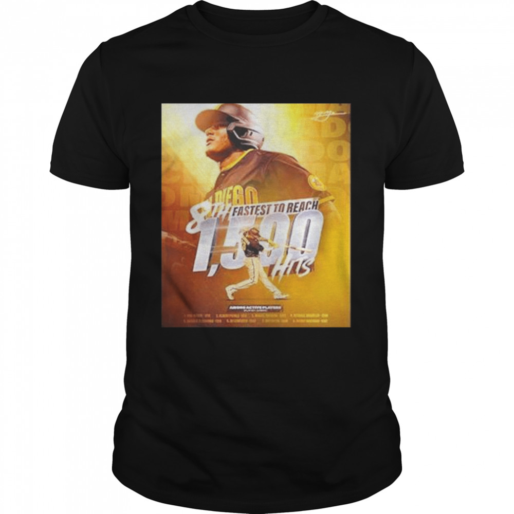 Mlb san diego padres manny machado 1500 hits in 1357 games shirt