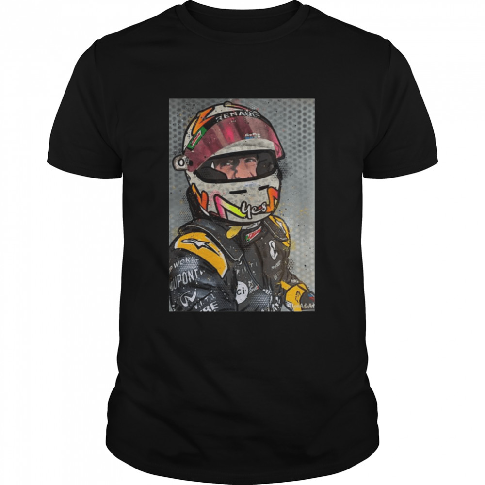 Podium 2020 Renault F1 Graffiti Painting Daniel Ricciardo Car Racing shirt