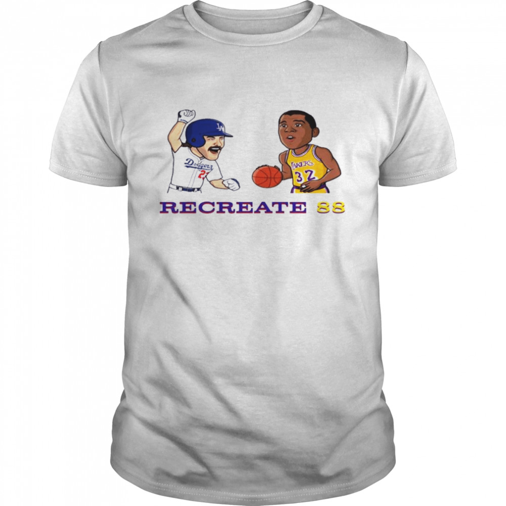 Recreate 88 Los Angeles Dodgers Vs Los Angeles Lakers Shirt