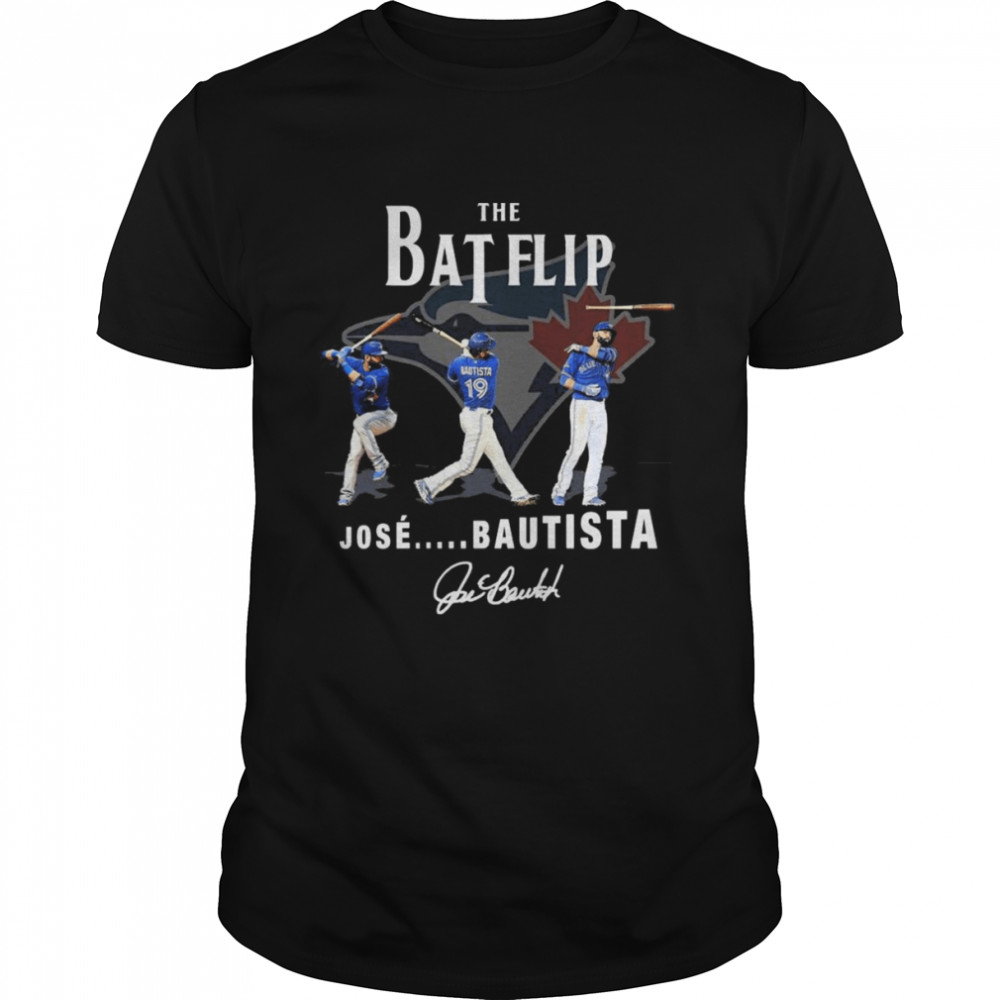 The Bat Flip Jose Bautista Toronto Blue Jays Signatures Shirt