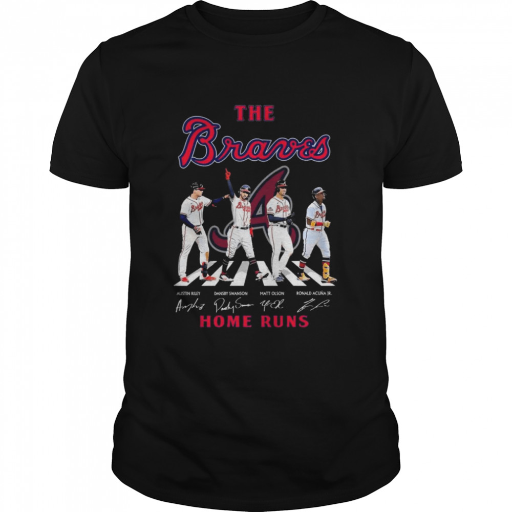 The Braves Abbey Road Home Runs Baseball Team Signatures Shirt