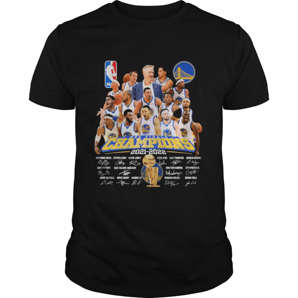 The NBA Finals Champions 2021-2022 Golden State Warriors Team signatures Shirt