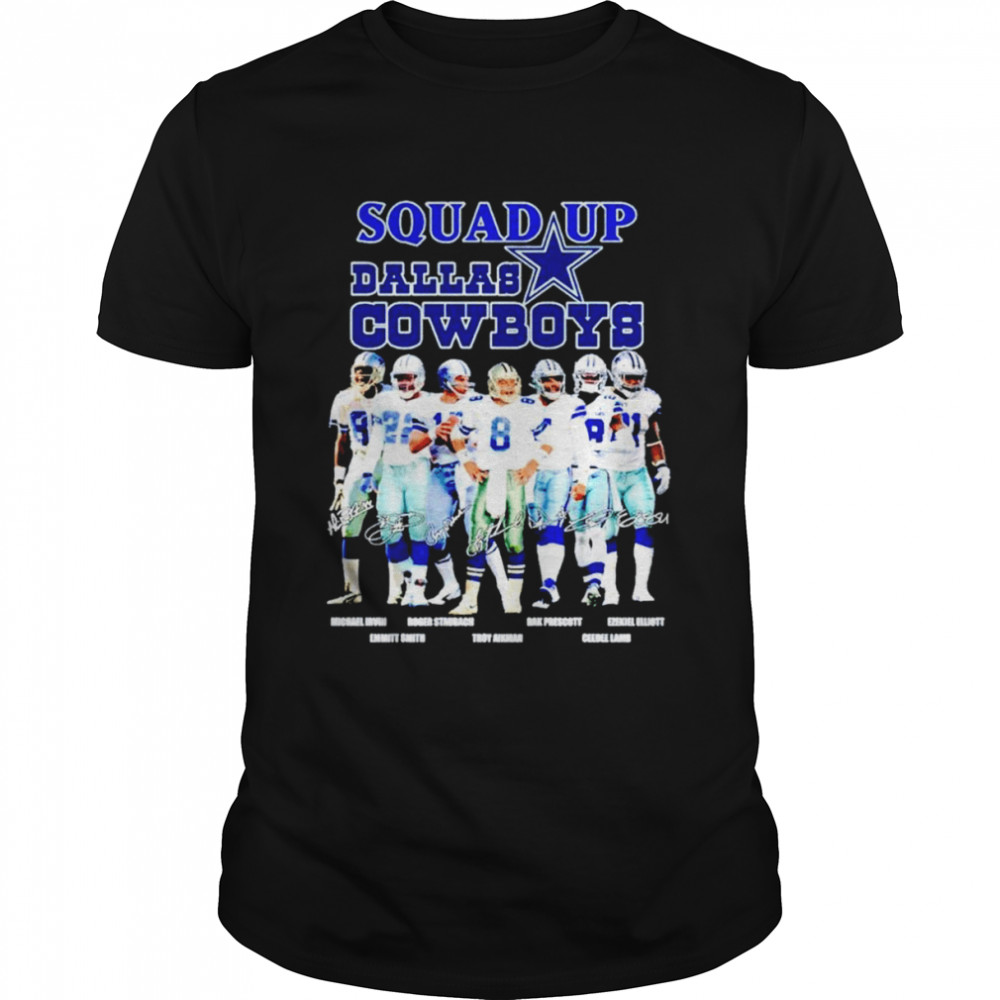 Dallas Cowboys Squad Up signatures shirt