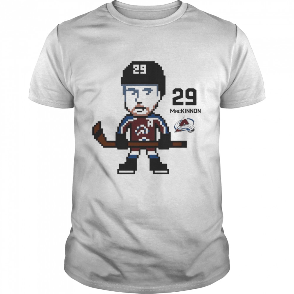 NHL Youth Colorado Avalanche Nahan MacKinnon #29 Pixel Grey T-Shirt