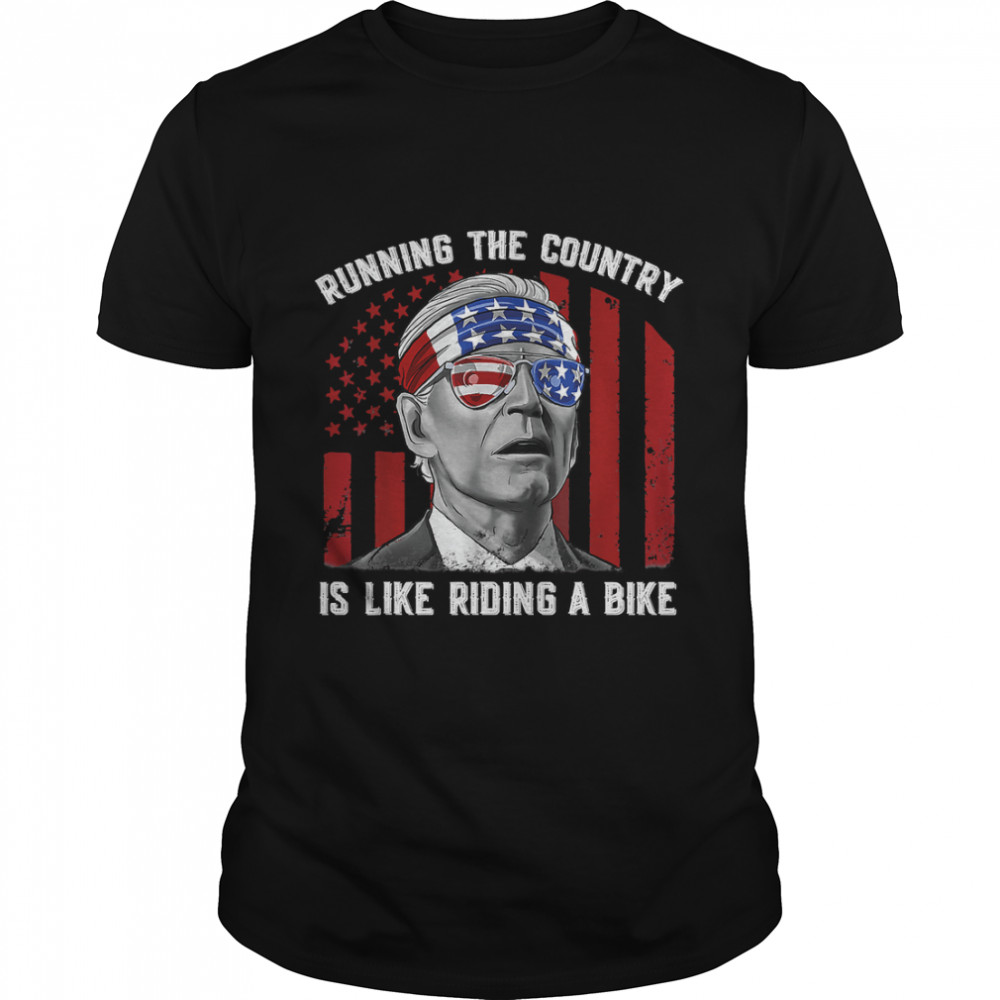 Joe Biden falling off his bicycle Funny Biden Falls off Bike  Classic T-Shirt