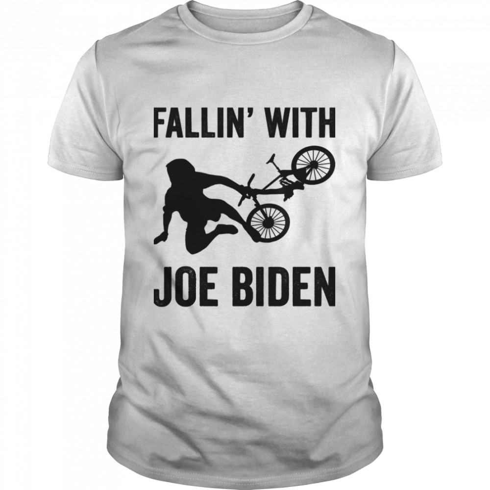 Joe Biden Falling Off His Bicycle Funny Biden Falls Off Bike Classic T-Shirt