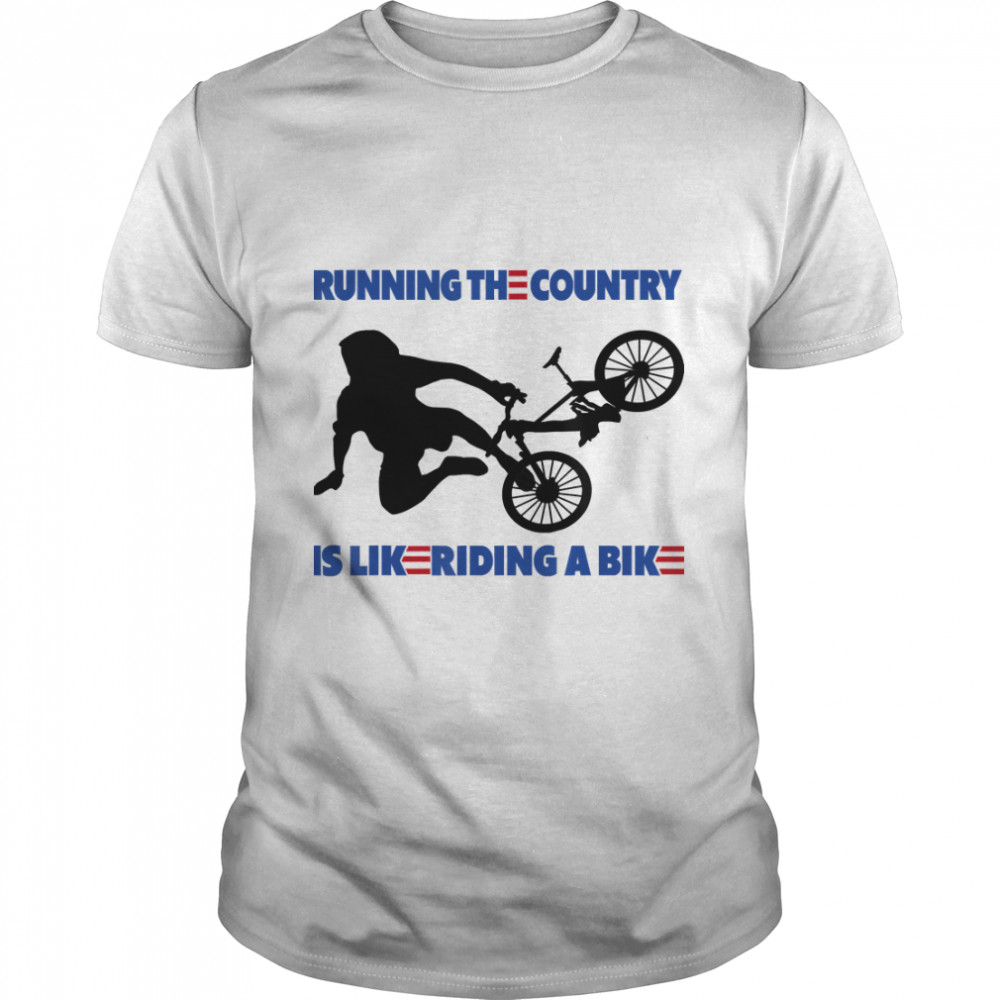 Merry 4th of July Biden Bike Bicycle falls Off Bike Classic T-Shirt