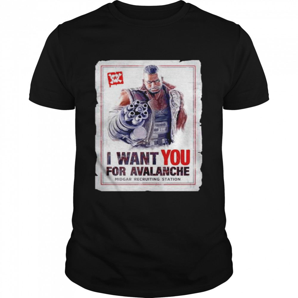 Barret Wallace Wants You for Avalanche shirt