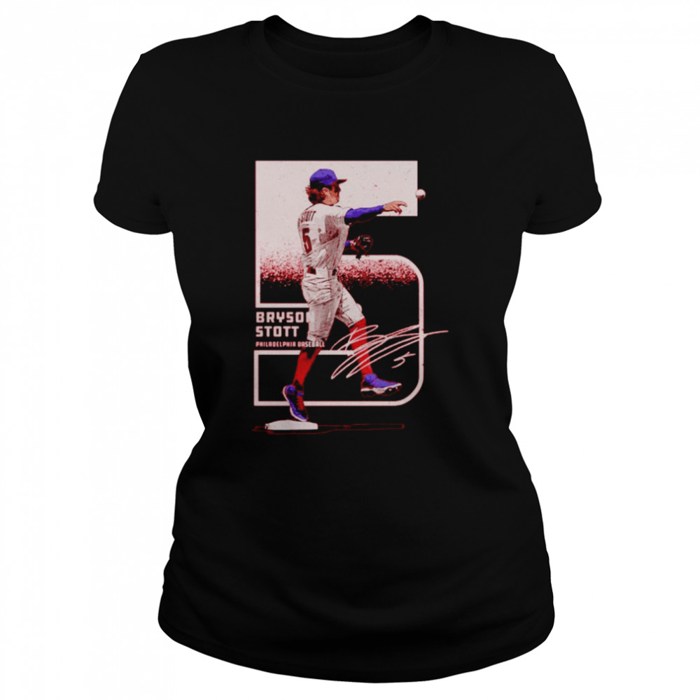 Bryson Stott Philadelphia Phillies Outline Signature shirt Classic Women's T-shirt