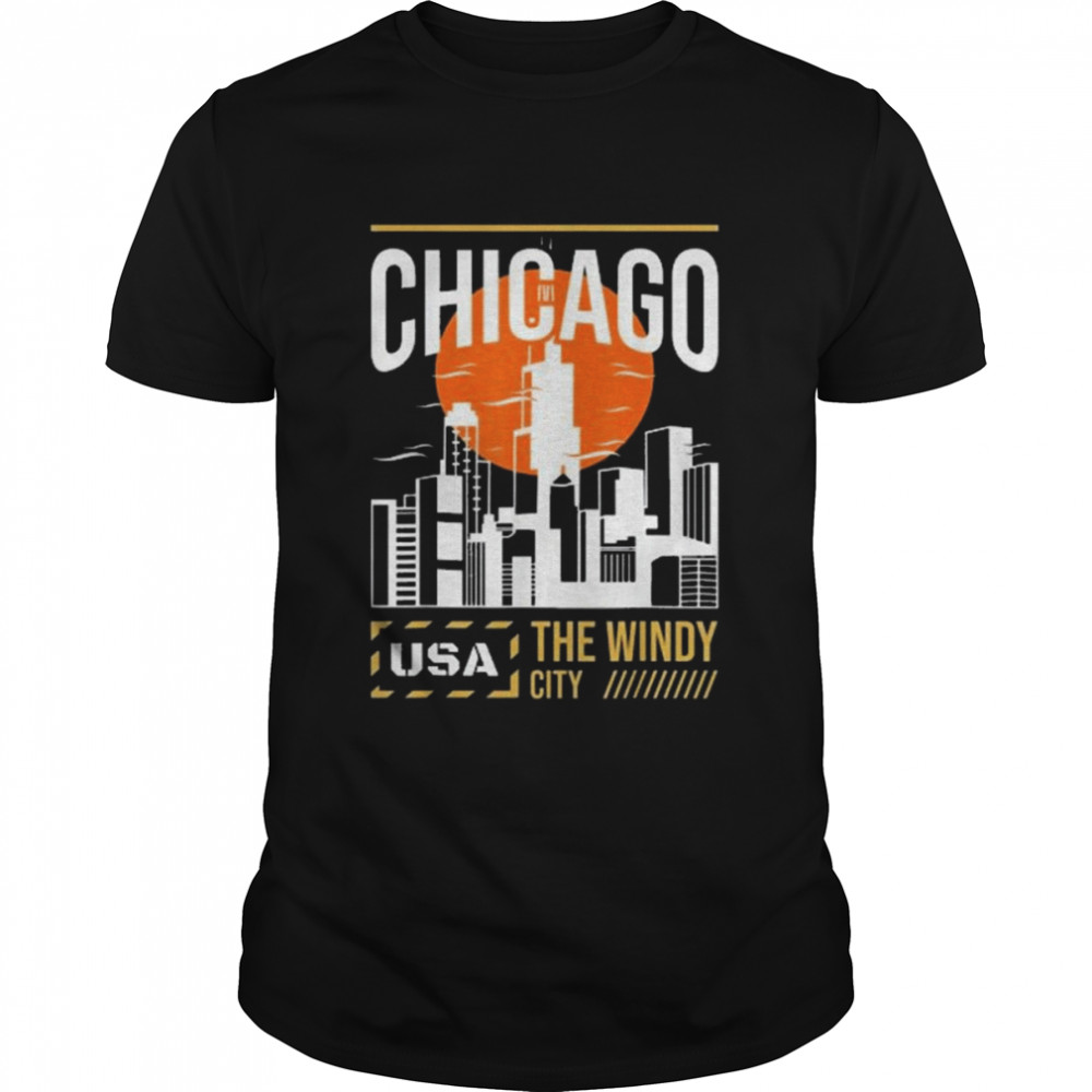 Chicago Vacation Holiday USA Flag Shirt