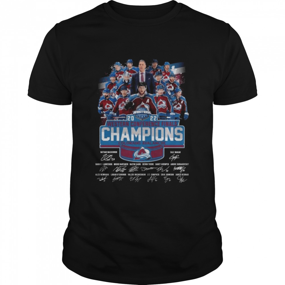 Colorado Avalanche 2022 western conference champions Colorado Avalanche signatures shirt