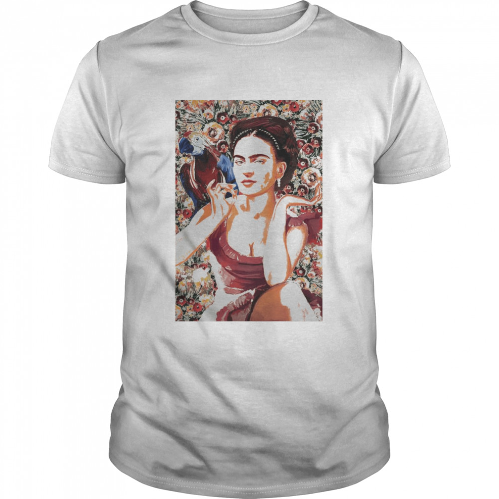 Girl Porrot portrait Vertical Poster Shirt