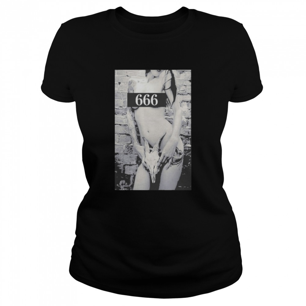 Top satan 666 Goat Skull Antichrist For Adult Men And Women T- Classic Women's T-shirt