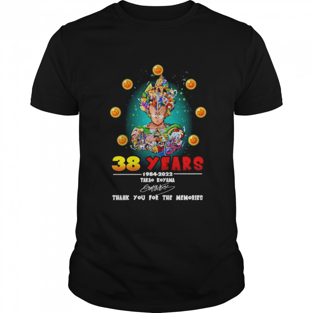 38 years 1984 2022 Takao Koyama thank you for the memories shirt