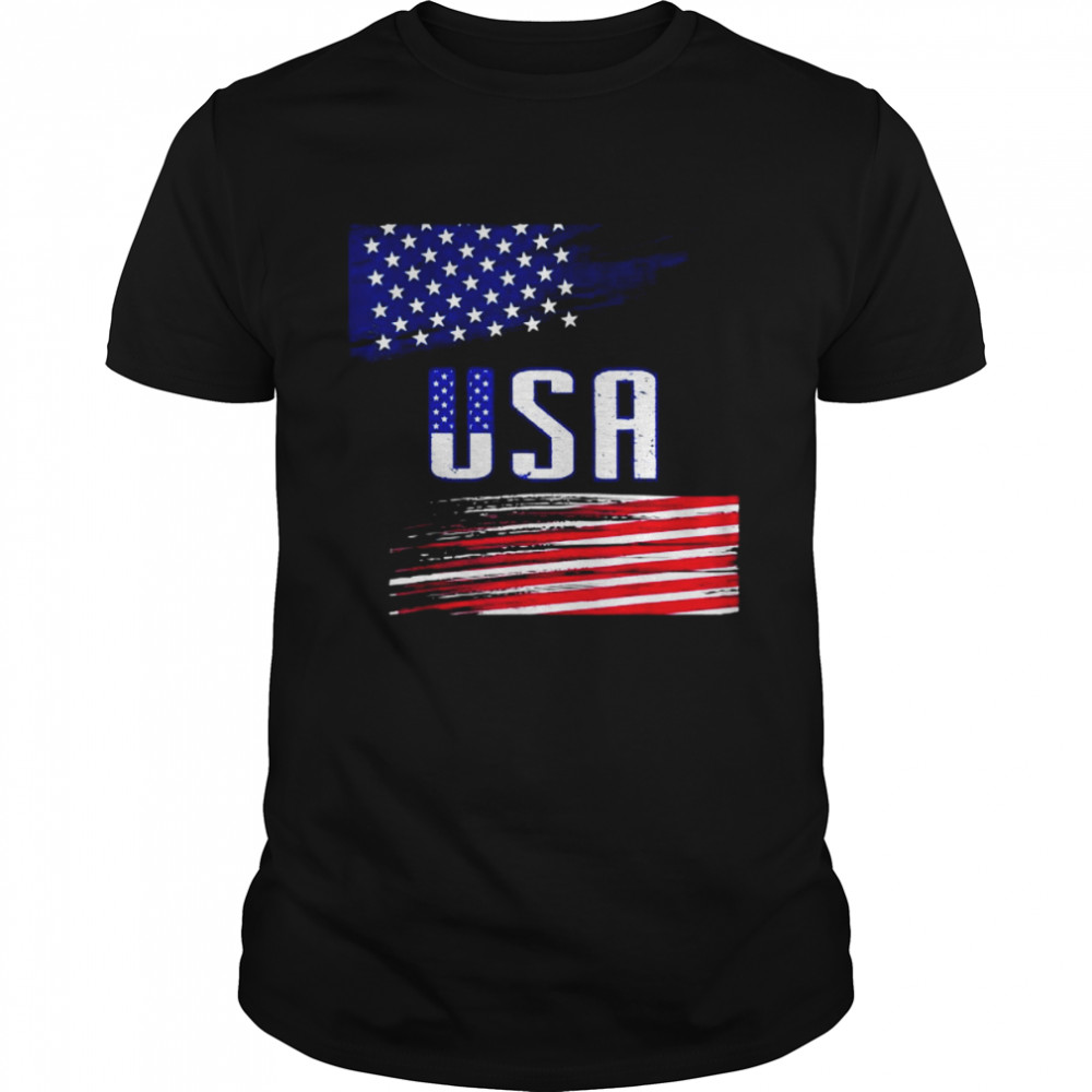 Happy 4th of july American flag patriotic shirt