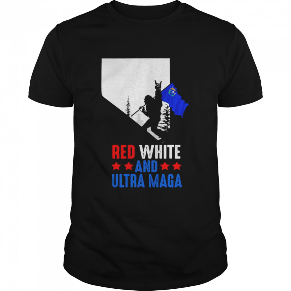 Nevada America Bigfoot Red White And Ultra Maga Shirt