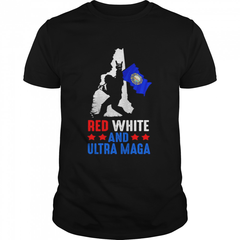 New Hampshire America Bigfoot Red White And Ultra Maga Shirt