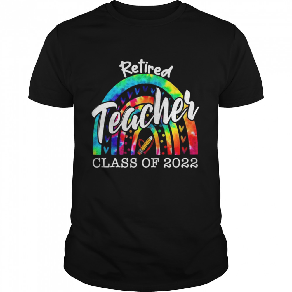 Retired Teacher Class Of 2022 Retirement Tie Dye Leopard Shirt